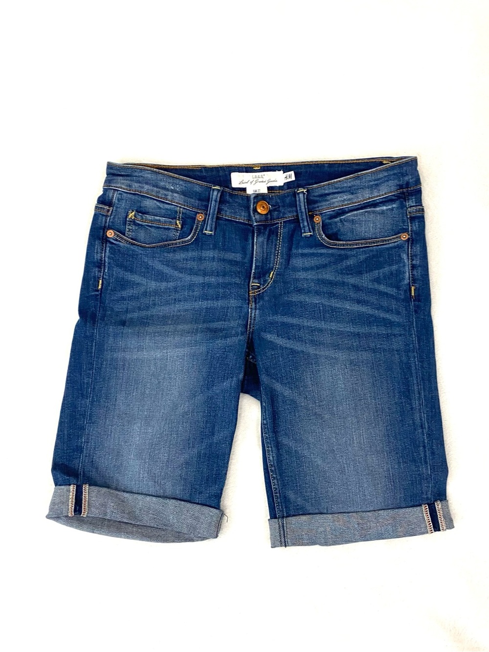 H&M LOGG Bermuda Denim Jean Shorts size 27